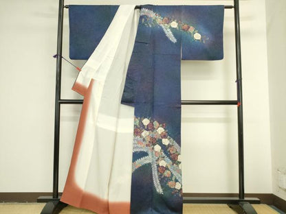 平和屋着物●訪問着　絞り　辻が花　暈し染め　正絹　逸品　DABI5954op