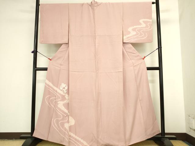 平和屋着物●訪問着　刺繍　絞り　花小槌文　正絹　逸品　DABI5959op
