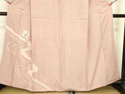 平和屋着物●訪問着　刺繍　絞り　花小槌文　正絹　逸品　DABI5959op