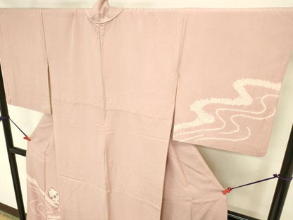 平和屋着物●訪問着　刺繍　絞り　花小槌文　正絹　逸品　DABI5959op
