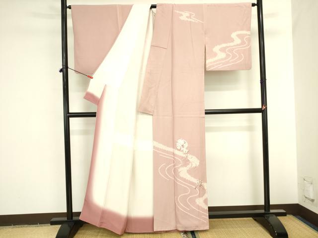 平和屋着物●訪問着　刺繍　絞り　花小槌文　正絹　逸品　DABI5959op