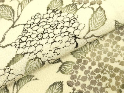 平和屋着物●上質な小紋　型染　紫陽花　アジサイ　鬼しぼ縮緬　大丸扱い　正絹　逸品　DABI5963op