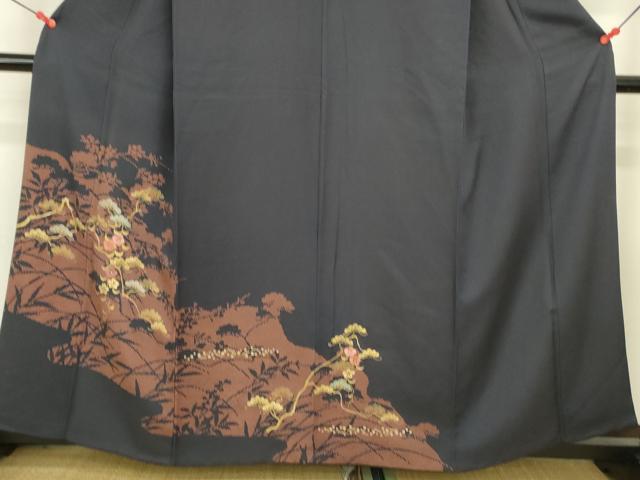 平和屋着物●訪問着　刺繍　花松文　金彩　正絹　逸品　DABI5971op