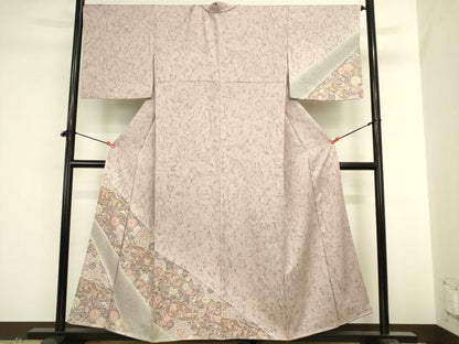 平和屋着物●訪問着　墨流し　辻が花　正絹　逸品　DABI6000op