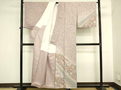 平和屋着物●訪問着　墨流し　辻が花　正絹　逸品　DABI6000op