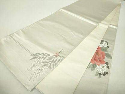 平和屋着物▼太鼓柄袋帯　作家物　手描き　花車文　金銀彩　正絹　逸品　DABI6005ps