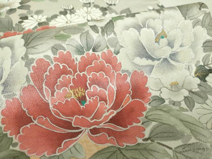 平和屋着物▼太鼓柄袋帯　作家物　手描き　花車文　金銀彩　正絹　逸品　DABI6005ps