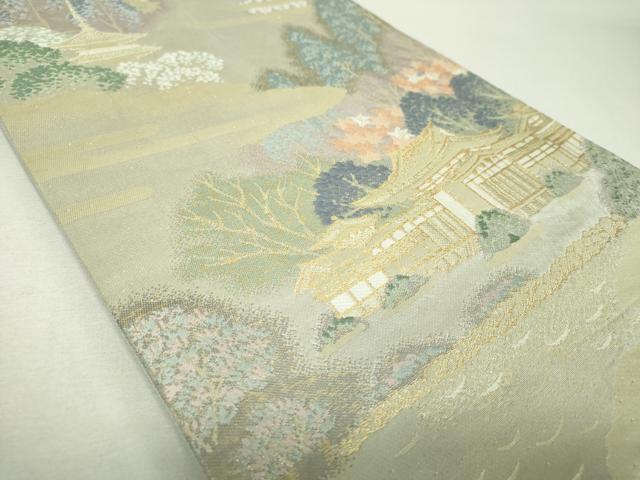 平和屋着物▼六通柄袋帯　京洛名所　金銀糸　正絹　逸品　DABI6016ps