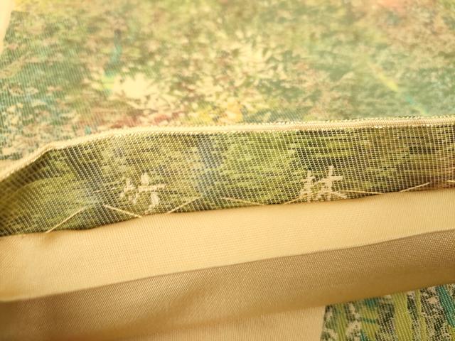 平和屋着物▼六通柄袋帯　竹林　正絹　逸品　DABI6018ps