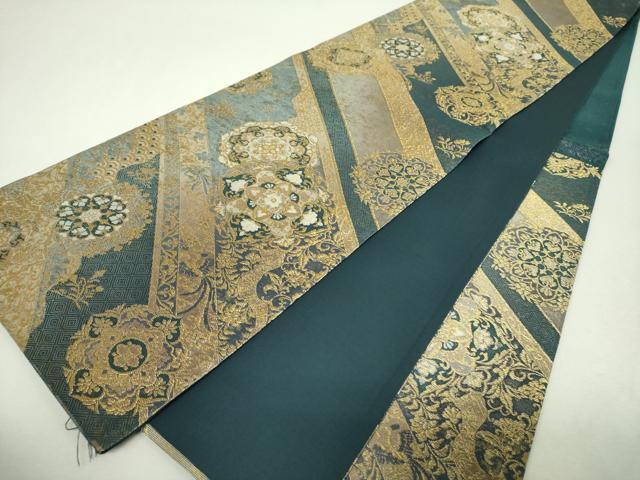 平和屋着物▼六通柄袋帯　富貴乃華　日本のコレクション　金銀糸　正絹　逸品　DABI6034ps