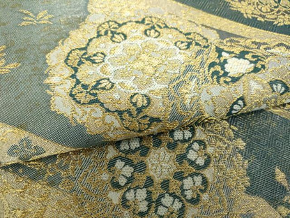 平和屋着物▼六通柄袋帯　富貴乃華　日本のコレクション　金銀糸　正絹　逸品　DABI6034ps