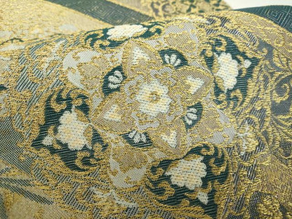 平和屋着物▼六通柄袋帯　富貴乃華　日本のコレクション　金銀糸　正絹　逸品　DABI6034ps