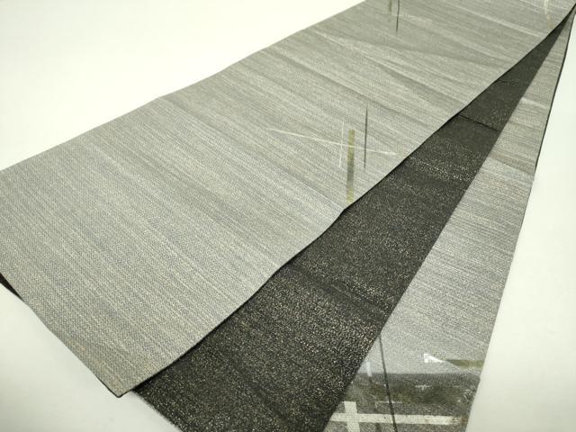 平和屋着物▼太鼓柄袋帯　斜線文　金銀彩　正絹　逸品　DABI6037ps