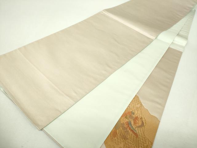 平和屋着物▼中国三大刺繍　スワトウ刺繍　汕頭刺繍　総刺繍　太鼓柄袋帯　駒刺繍　舞蝶花文　金彩　正絹　逸品　DABI6044ps