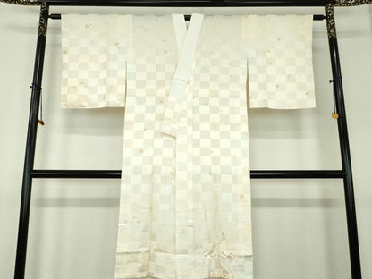 平和屋着物●上質な長襦袢　無双仕立て　舞桜　暈し染め　正絹　逸品　未使用　DABI6099ps