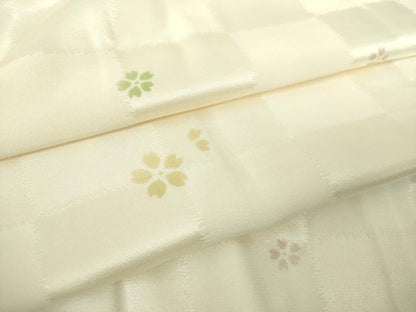 平和屋着物●上質な長襦袢　無双仕立て　舞桜　暈し染め　正絹　逸品　未使用　DABI6099ps