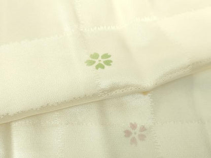 平和屋着物●上質な長襦袢　無双仕立て　舞桜　暈し染め　正絹　逸品　未使用　DABI6099ps