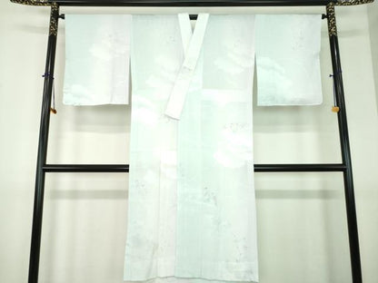 平和屋着物●上質な長襦袢　無双仕立て　手描き　草花文　暈し染め　正絹　逸品　DABI6101ps