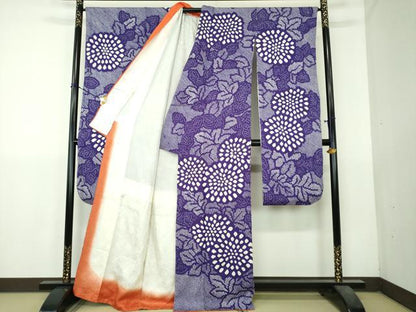 平和屋着物●豪華振袖　総絞り　大輪の花　正絹　逸品　DABI6111ps