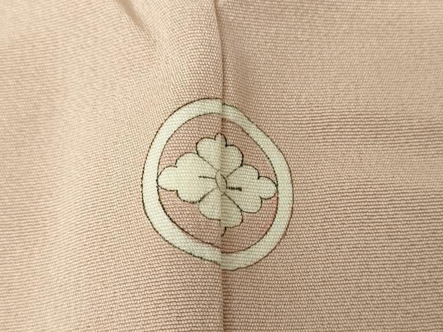 平和屋着物●上質な色無地　洗柿色　正絹　逸品　DABI6118ps