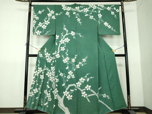 平和屋着物●訪問着　総絞り　枝梅　正絹　逸品　DABI6121ps