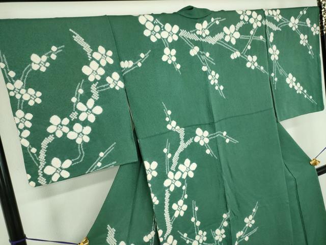 平和屋着物●訪問着　総絞り　枝梅　正絹　逸品　DABI6121ps