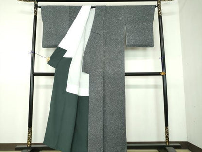 平和屋着物●上質な小紋　作家物　たたき染め　正絹　逸品　DABI6124ps