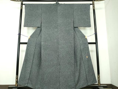 平和屋着物●上質な小紋　作家物　たたき染め　正絹　逸品　DABI6124ps