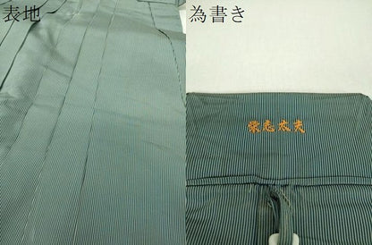 平和屋着物●男性　馬乗袴　縞　正絹　逸品　DABI6130ps