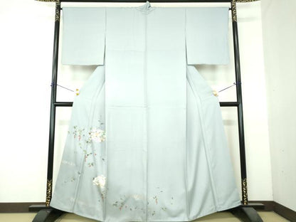 平和屋着物●訪問着　地紙花文　金銀彩　正絹　逸品　未使用　DABI6198ps