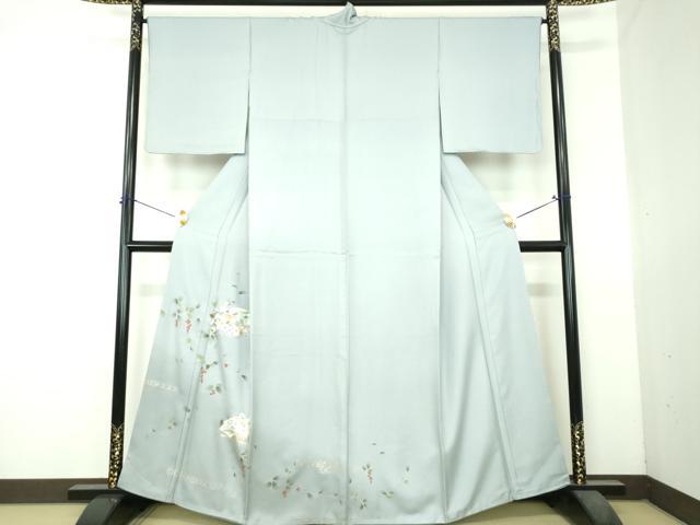 平和屋着物●訪問着　地紙花文　金銀彩　正絹　逸品　未使用　DABI6198ps