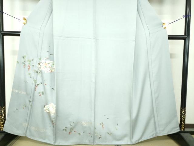 平和屋着物●訪問着　地紙花文　金銀彩　正絹　逸品　未使用　DABI6198ps
