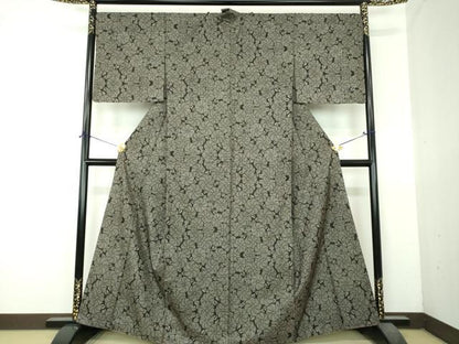 平和屋着物●本場大島紬　7マルキ　花尽くし　正絹　逸品　DABI6199ps