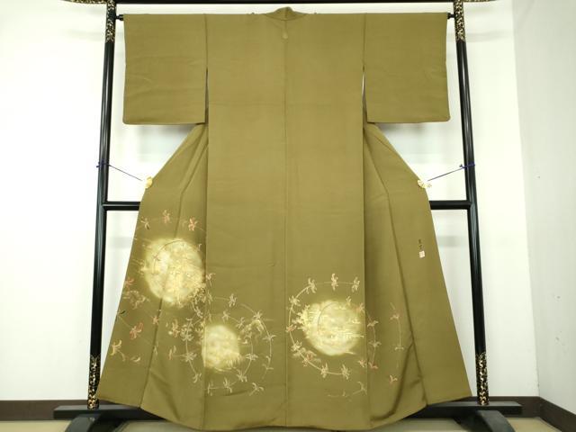 平和屋着物●豪華色留袖　作家物　刺繍　手描き　風景文　金彩　正絹　逸品　DABI6200ps