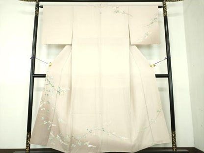 平和屋着物●訪問着　友禅　草花文　暈し染め　正絹　逸品　DABI6202ps