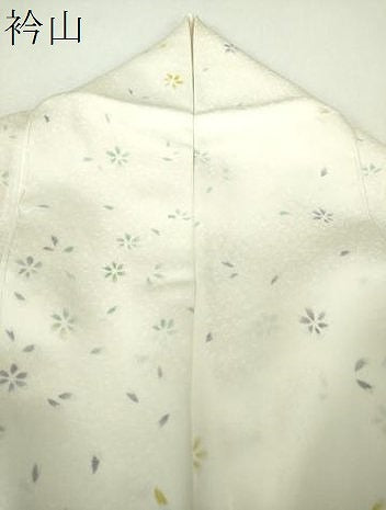 平和屋着物●訪問着　作家物　駒刺繍　舞桜　暈し染め　金糸　反端付き　正絹　逸品　DABI6203ps