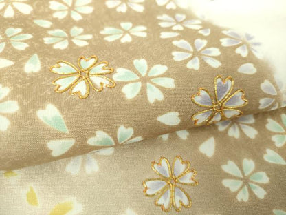 平和屋着物●訪問着　作家物　駒刺繍　舞桜　暈し染め　金糸　反端付き　正絹　逸品　DABI6203ps