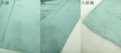 平和屋着物●上質な色無地　草花地紋　青竹色　正絹　逸品　DABI6204ps
