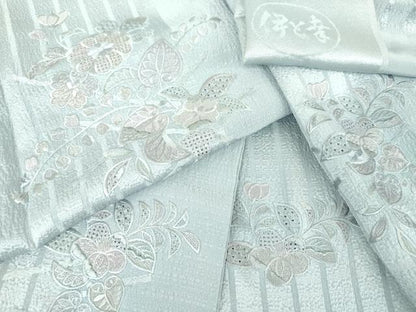 平和屋着物●中国三大刺繍　スワトウ刺繍　汕頭刺繍　総刺繍　訪問着　辻が花　伊と幸　反端付き　正絹　逸品　未使用　DABI6207ps