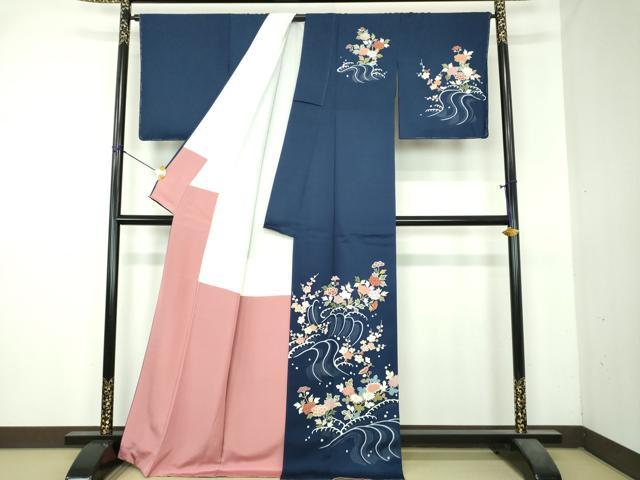 平和屋着物●訪問着　立波吉祥花文　金彩　正絹　逸品　未使用　DABI6210ps