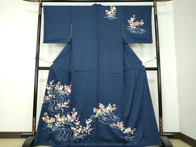 平和屋着物●訪問着　立波吉祥花文　金彩　正絹　逸品　未使用　DABI6210ps