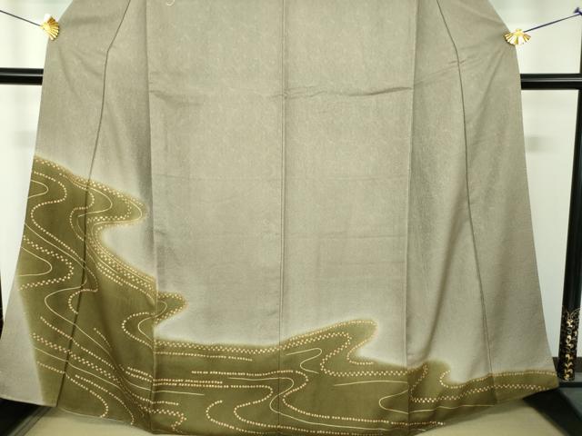 平和屋着物●訪問着　流水藤花房　暈し染め　金彩　正絹　逸品　DABI6212ps