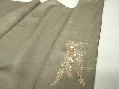 平和屋着物●訪問着　流水藤花房　暈し染め　金彩　正絹　逸品　DABI6212ps