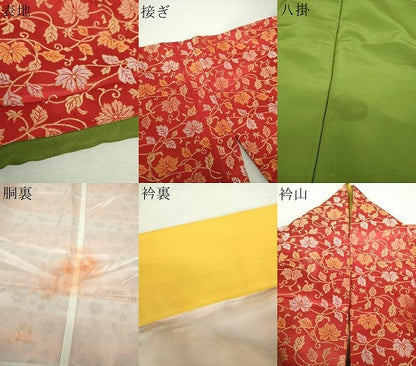 平和屋着物●舞台衣装　お召地　唐草文　逸品　DABI6214ps