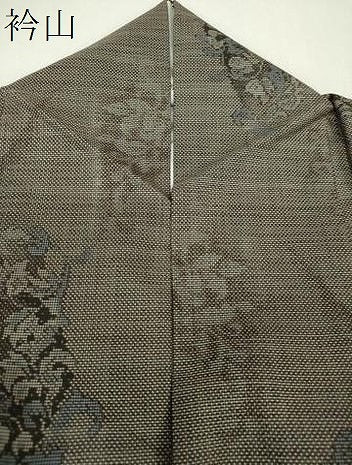 平和屋着物●本場大島紬　9マルキ　更紗花文　正絹　逸品　DABI6217ps