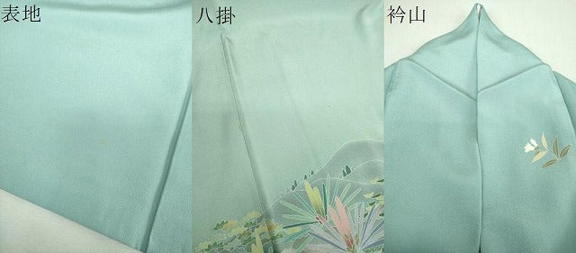 平和屋着物●訪問着　友禅　作家物　風景花文　暈し染め　正絹　逸品　DABI6235ps