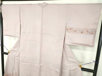 平和屋着物●訪問着　総刺繍　更紗花文　暈し染め　正絹　逸品　DABI6240ps