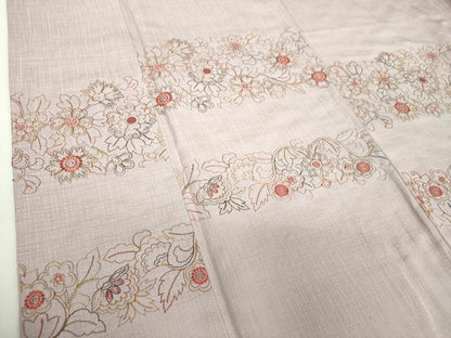 平和屋着物●訪問着　総刺繍　更紗花文　暈し染め　正絹　逸品　DABI6240ps