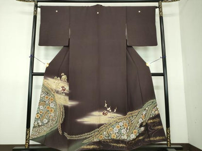平和屋着物●豪華色留袖　絞り　松竹梅　辻が花　暈し染め　金彩　正絹　逸品　DABI6241ps