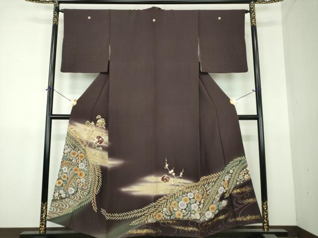平和屋着物●豪華色留袖　絞り　松竹梅　辻が花　暈し染め　金彩　正絹　逸品　DABI6241ps